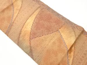 変わり横段に幾何学模様織出し名古屋帯